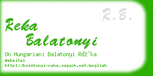 reka balatonyi business card